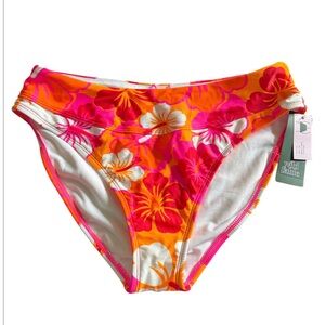wild fable NWT Women’s Pink & Orange Floral Bikini Bottoms Size Medium (8-10)